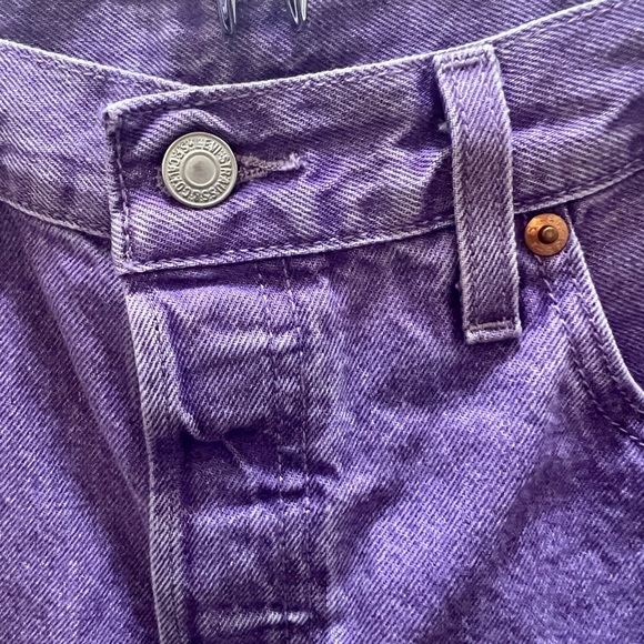 Levi’s fresh 501® ORIGINAL CROPPED WOMEN"S JEANS purple Sz 29 X 26 - Picture 2 of 14